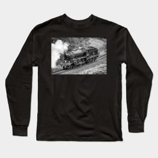 LNER K1 Class - Light Engine - Black and White Long Sleeve T-Shirt